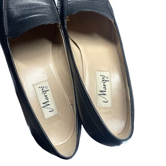 Vintage Y2K Chunky Heel Size 8.5 Maripe Black Leather Made in Brazil - Picture 8 of 13